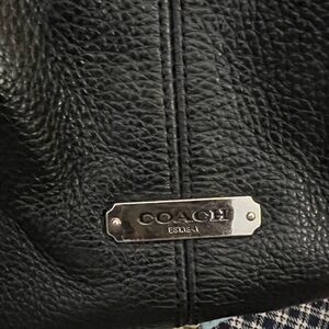 Coach Black Textured Leather Handbag